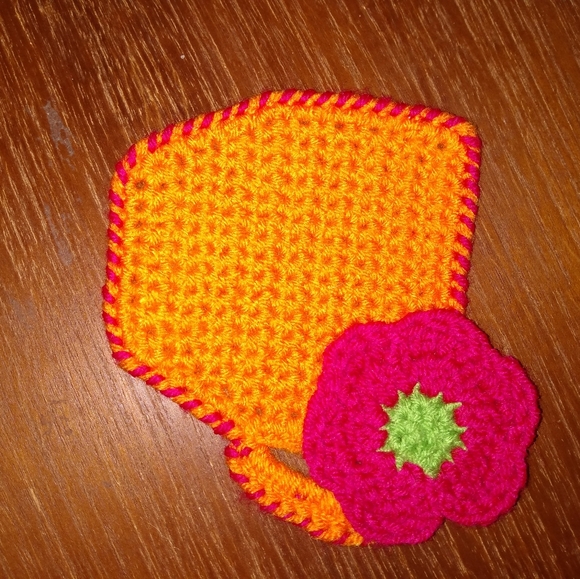 ☕ Coffee Cup Coasters Flower Crochet Set of 4 HANDCRAFTED GIFT! - Picture 7 of 12